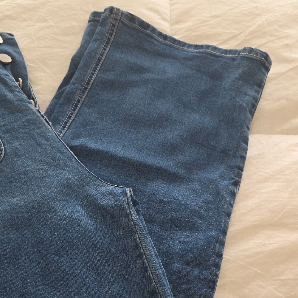 Sidefeel Women's Wide Leg Jeans High Waisted Stretchy Straight Leg - Never Worn - Picture 5 of 14
